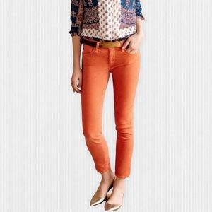 Pilcro Orange Stet Cropped Skinny Jeans 30